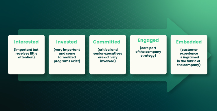 scheme presents different levels of a customer-centric business strategy