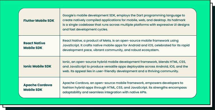 mobile app sdk