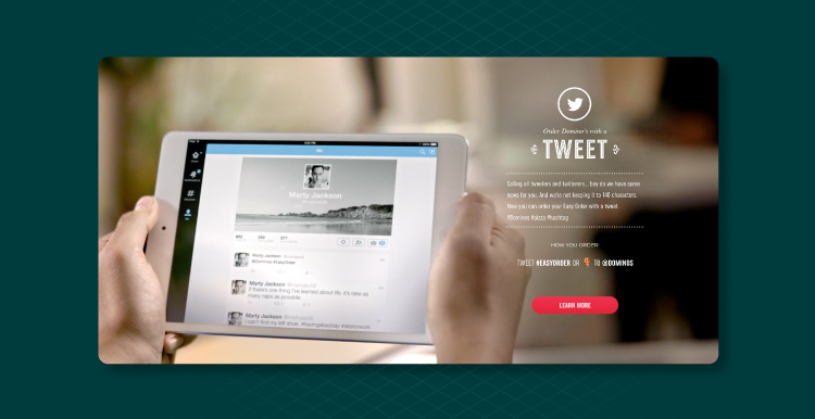 on image: Domino's Anyware app on tablet 